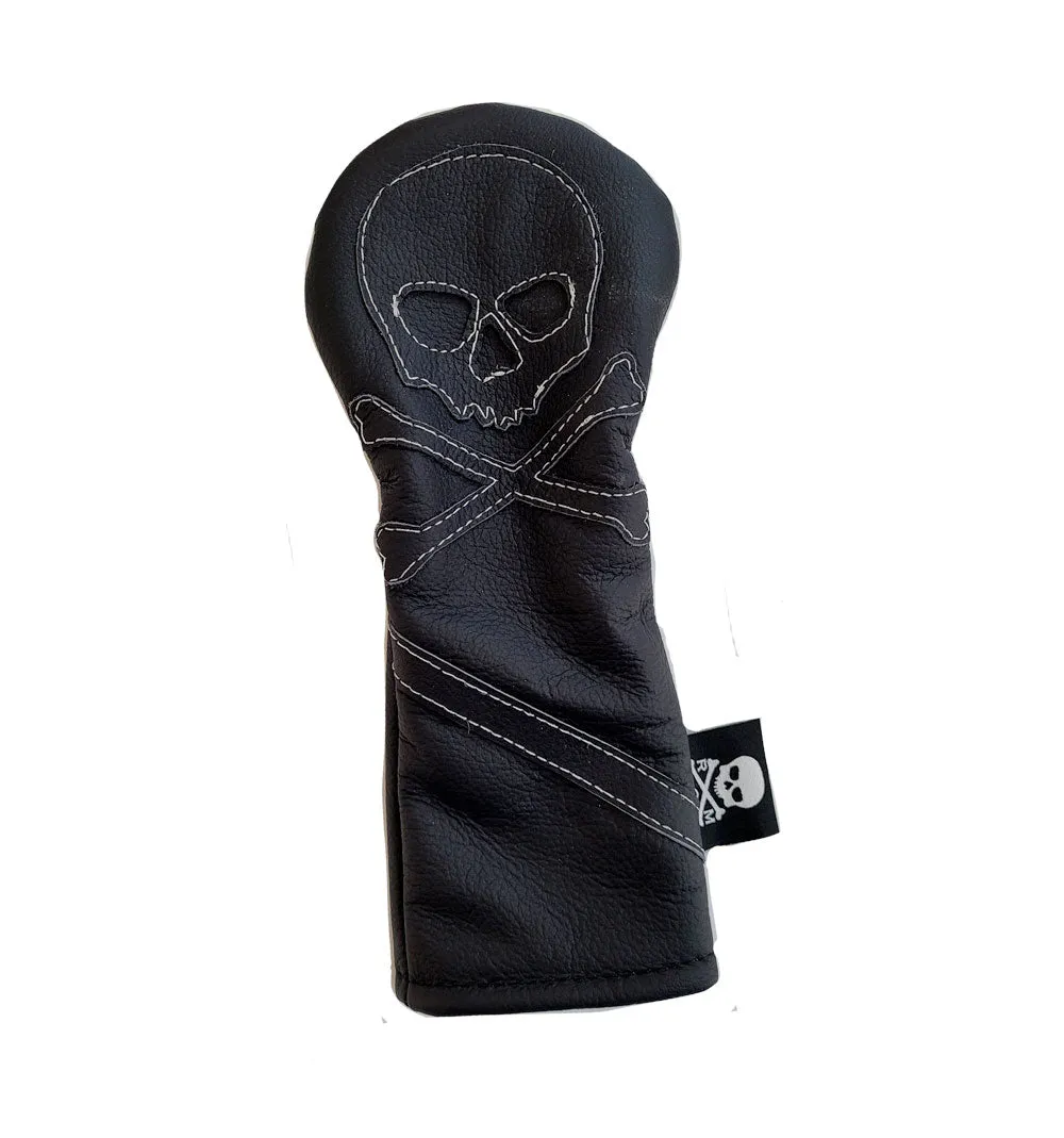 One-Of-A-Kind! Black Skull & Bones Fairway Wood Cover