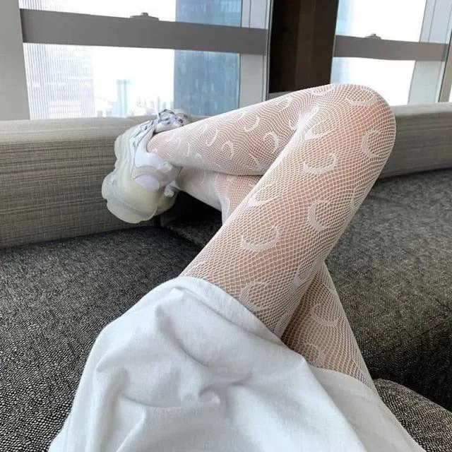 Pantyhose Net Stockings Rose Hollow Fishing Net Bud Silk Stockings