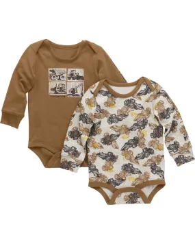 Product Name:  Carhartt Infant Boys' Printed Long Sleeve Pocket Onesie Set - 2 Piece