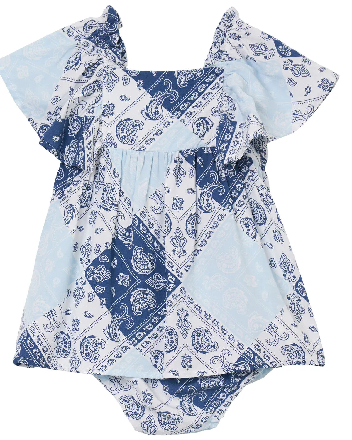 Product Name:  Wrangler Infant Girls' Bandana Print Short Sleeve Dress Onesie