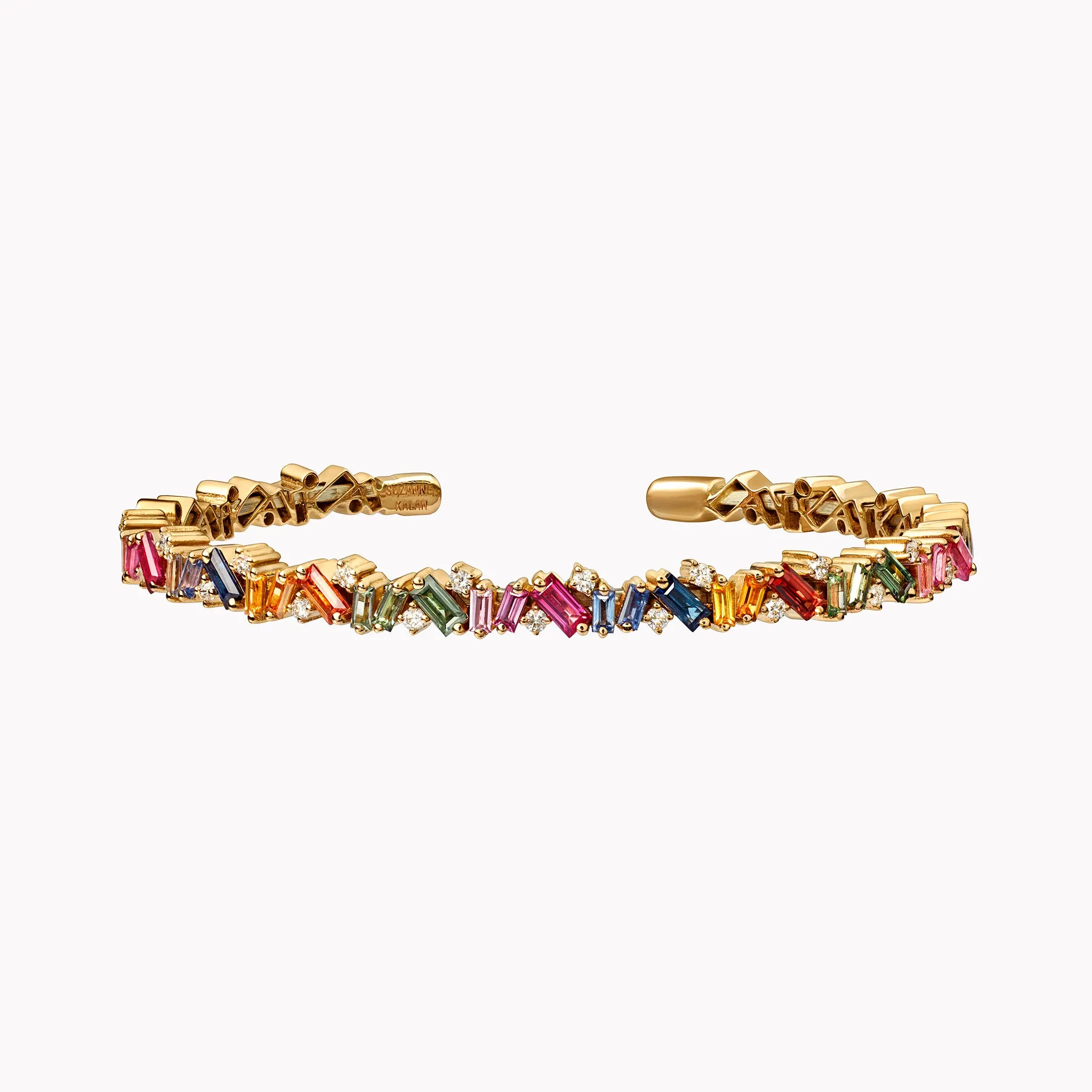 Rainbow Frenzy Sapphire & Diamond Bangle