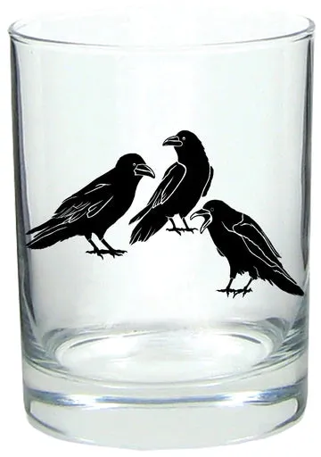 Ravens Chat Rocks Glass