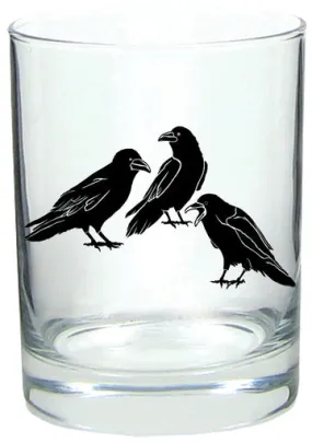 Ravens Chat Rocks Glass