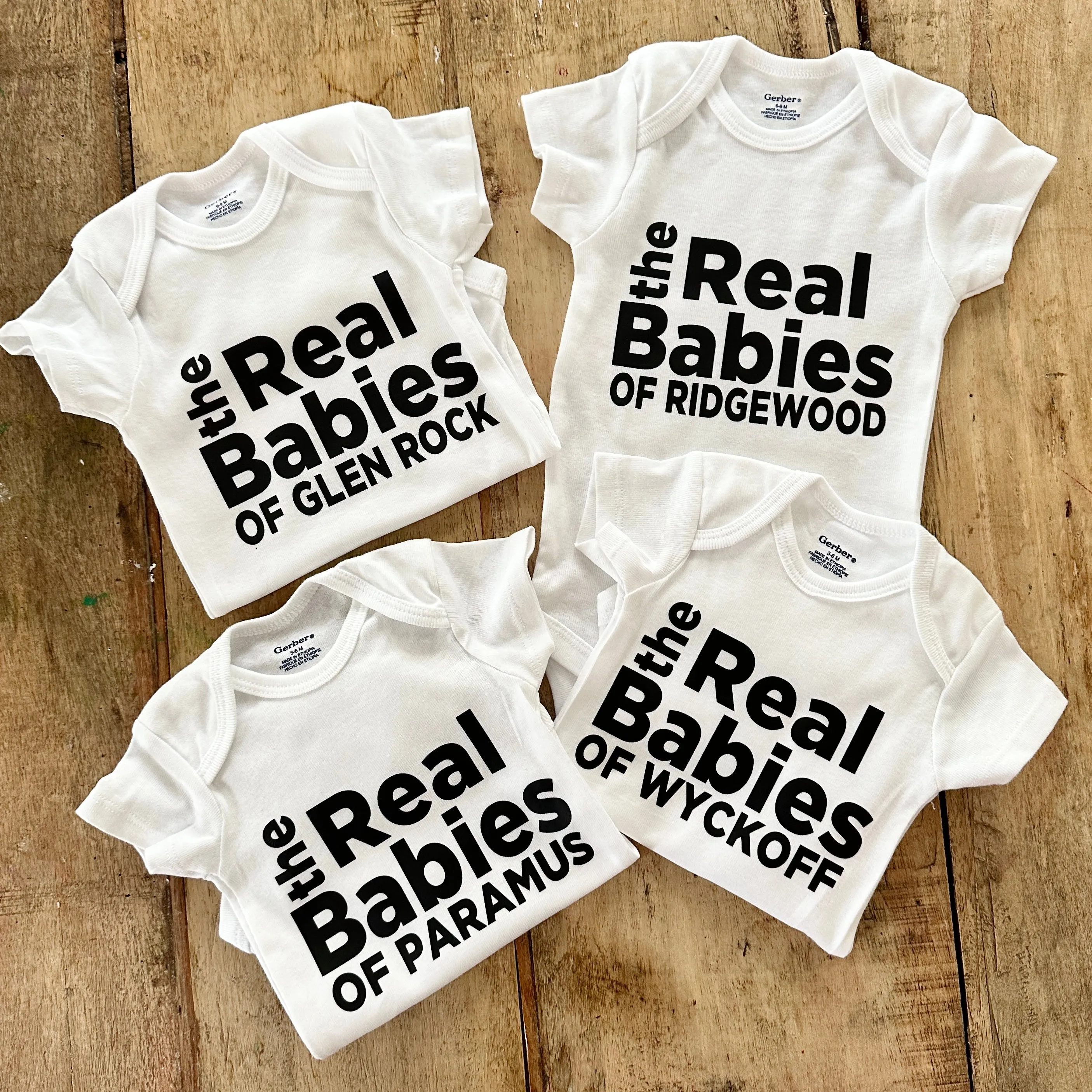 Real Housewives Personalized Baby Onesie - White