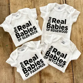 Real Housewives Personalized Baby Onesie - White