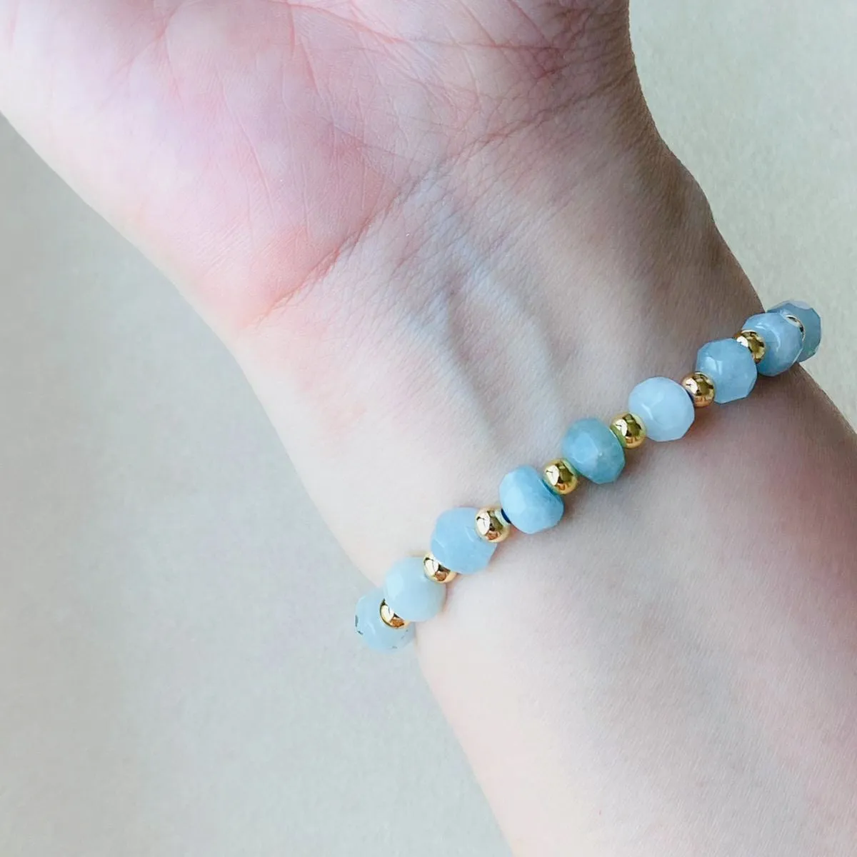 Rose Agate & Jade Bracelet