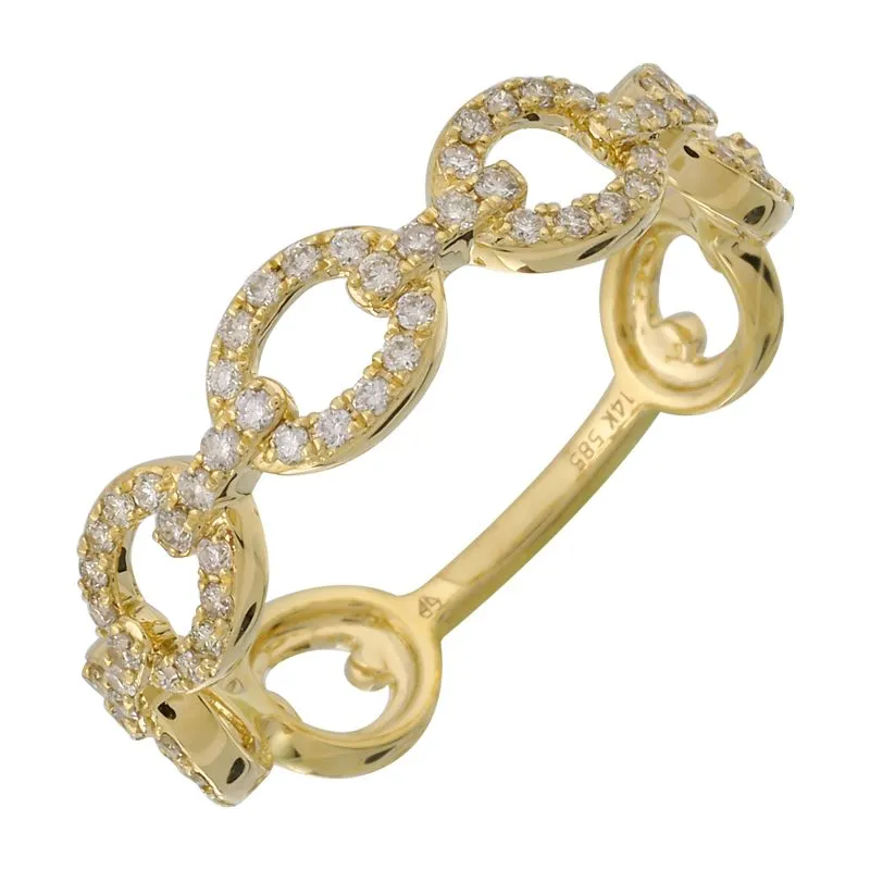 RYLEE GOLD DIAMOND LINK RING