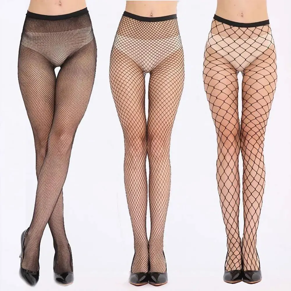 Seductive High-Quality Fishnet Stockings in Black