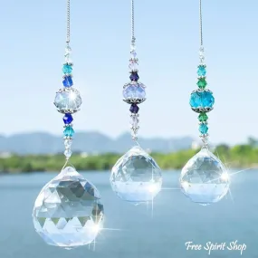 Set of 3 Crystal Ball Suncatchers