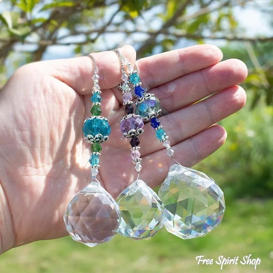 Set of 3 Crystal Ball Suncatchers