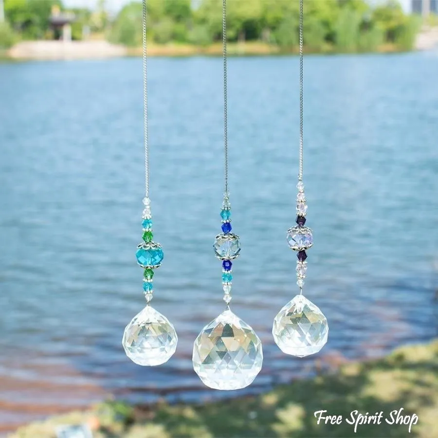 Set of 3 Crystal Ball Suncatchers