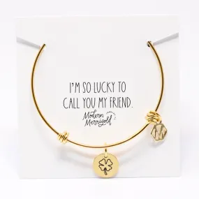 Shamrock Charm Friendship Bangle