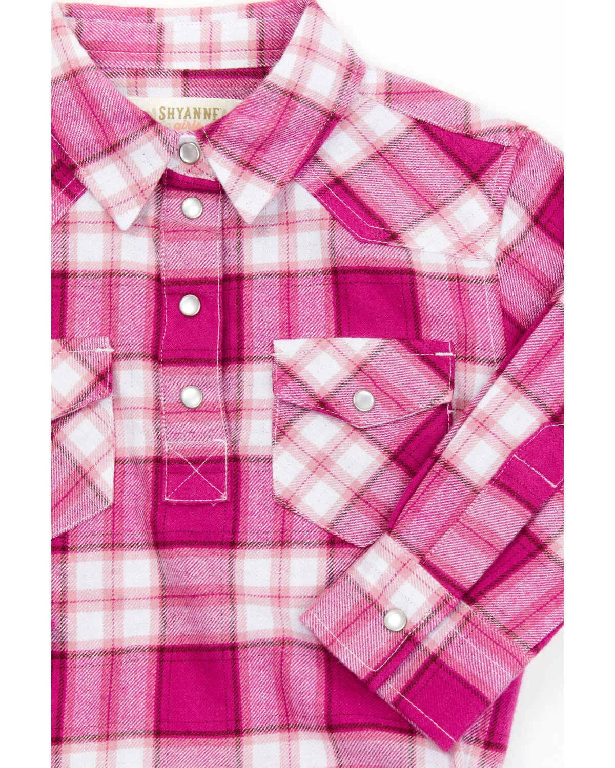 Shyanne Infant Girls' Plaid Print Long Sleeve Onesie