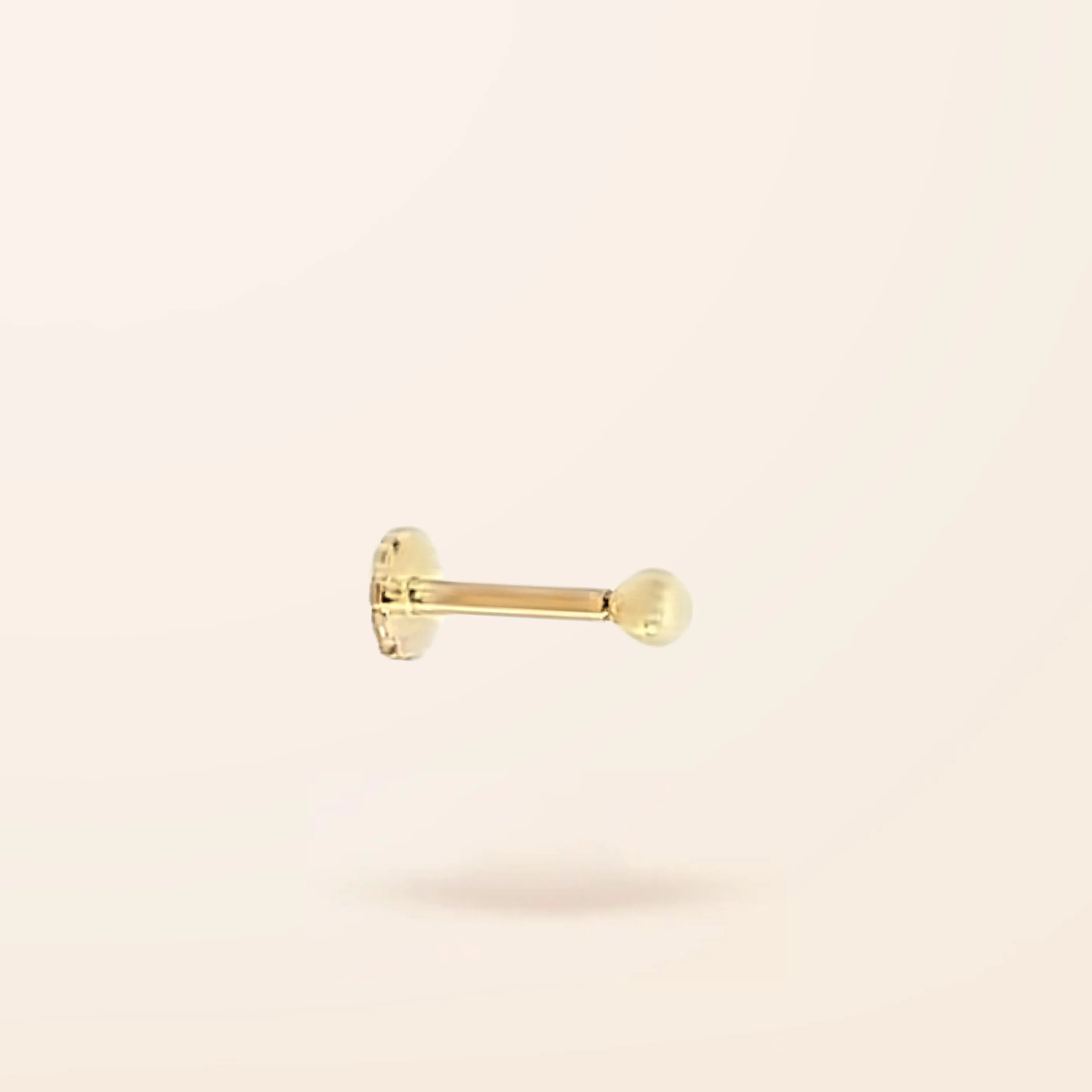 Single 14K Gold Ball Stud Cartilage Earring