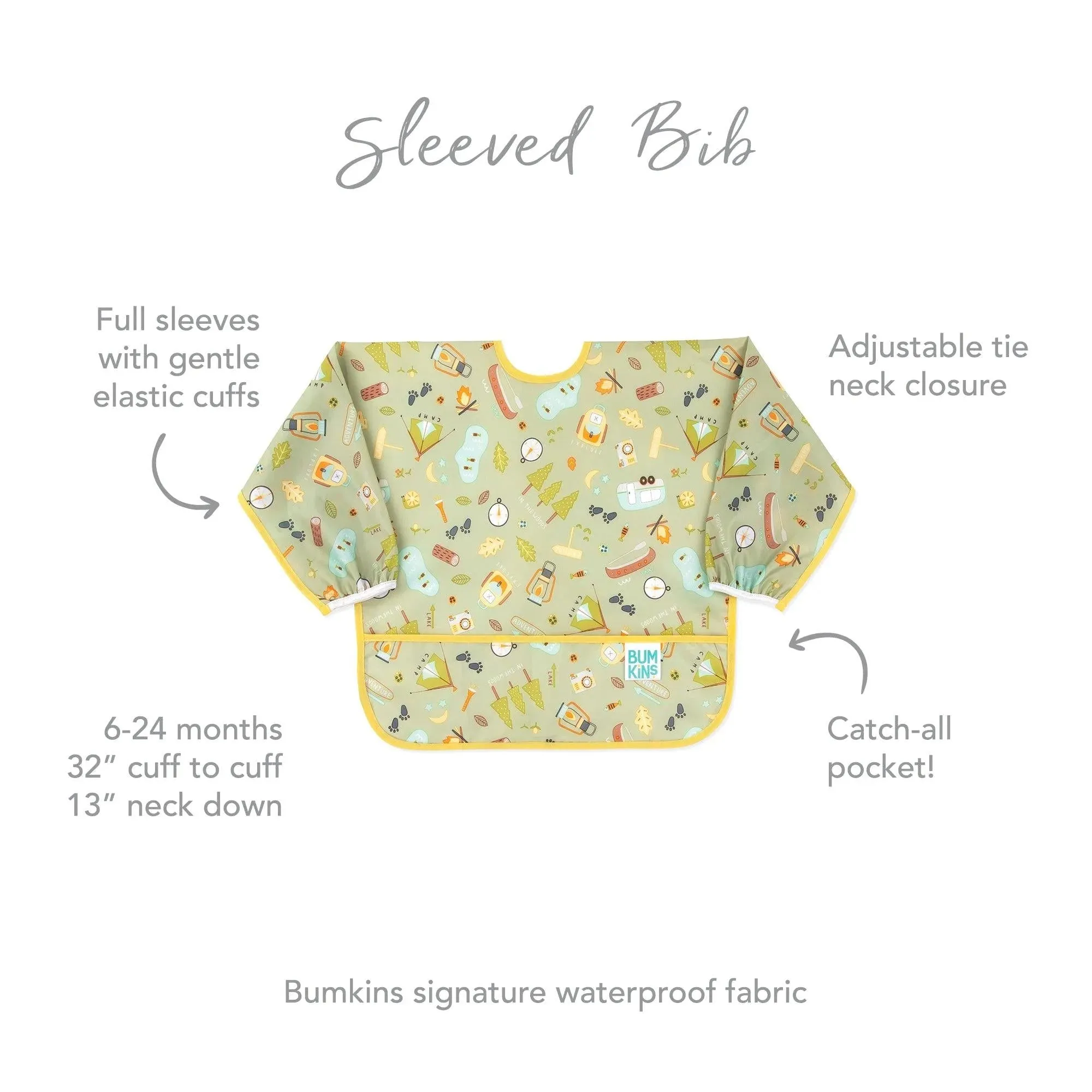 Sleeved Bib: Camp Gear