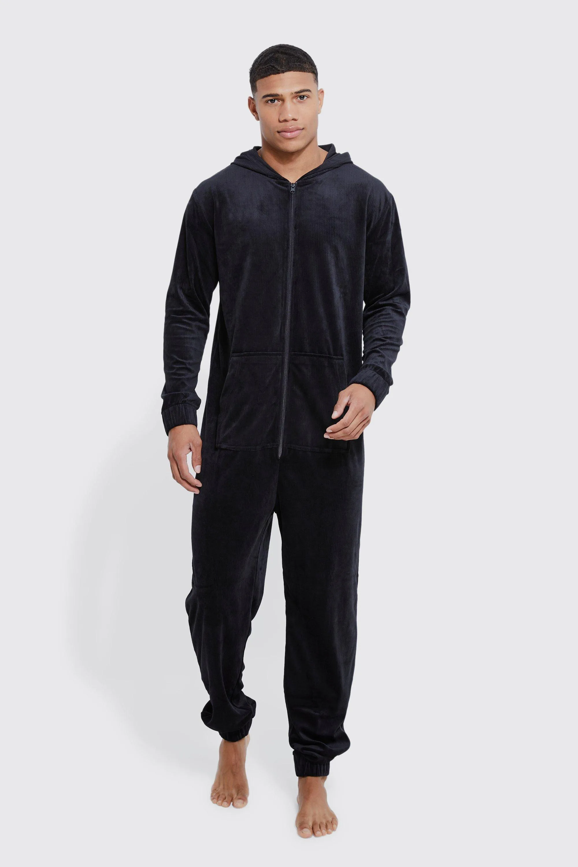 Soft Stripe Onesie | boohooMAN UK