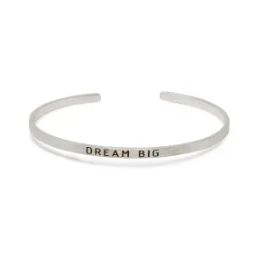 Stacka Brushed Brass Bangle DREAM B 3MM Rhodium Plated