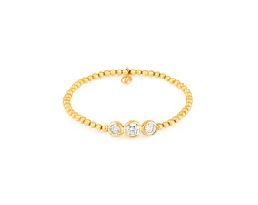 Stirata 1.8CT CVD Diamond 18kt Gold Stretch Bracelet