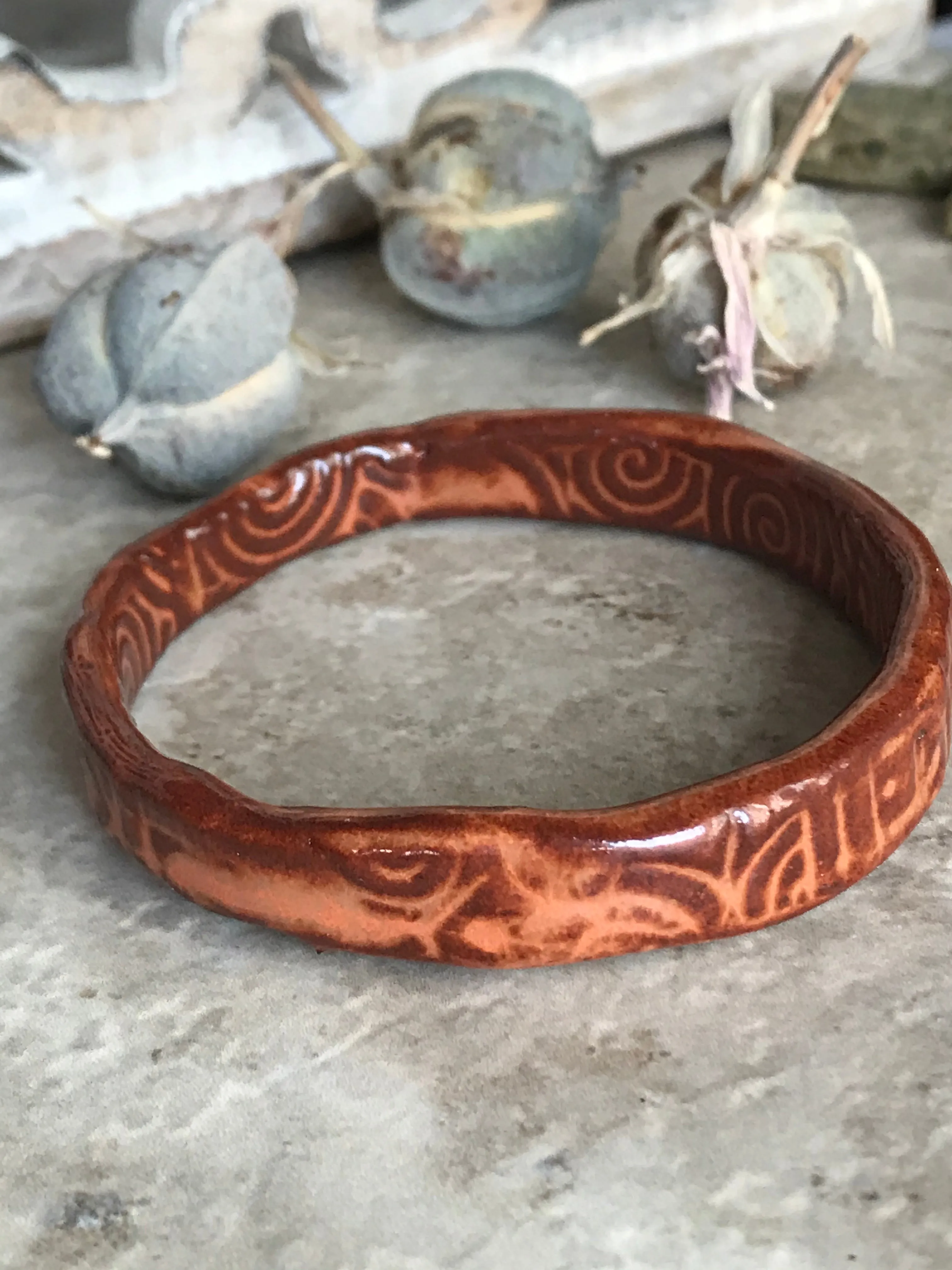 Sunset Ceramic Bangle Bracelet