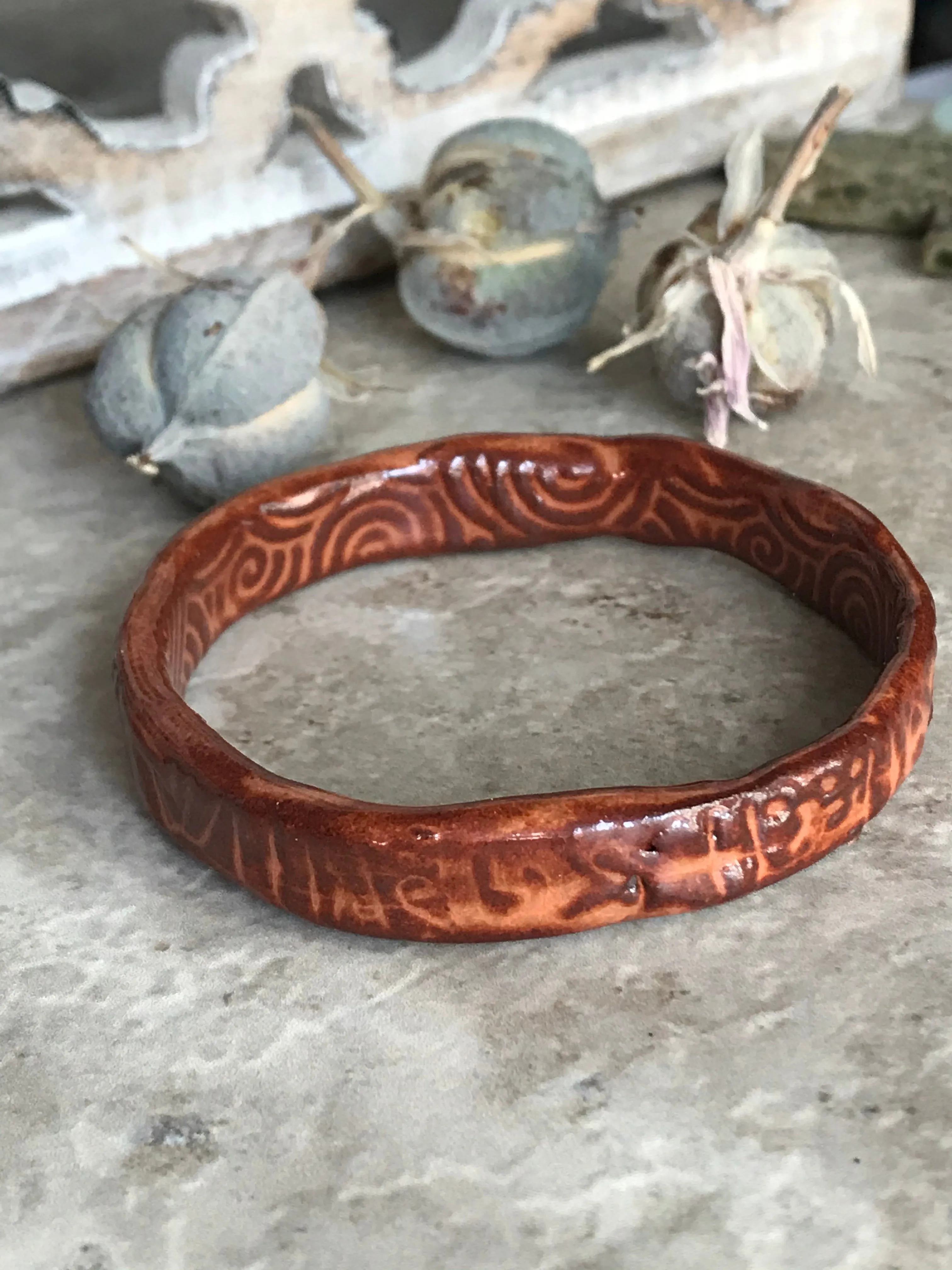 Sunset Ceramic Bangle Bracelet