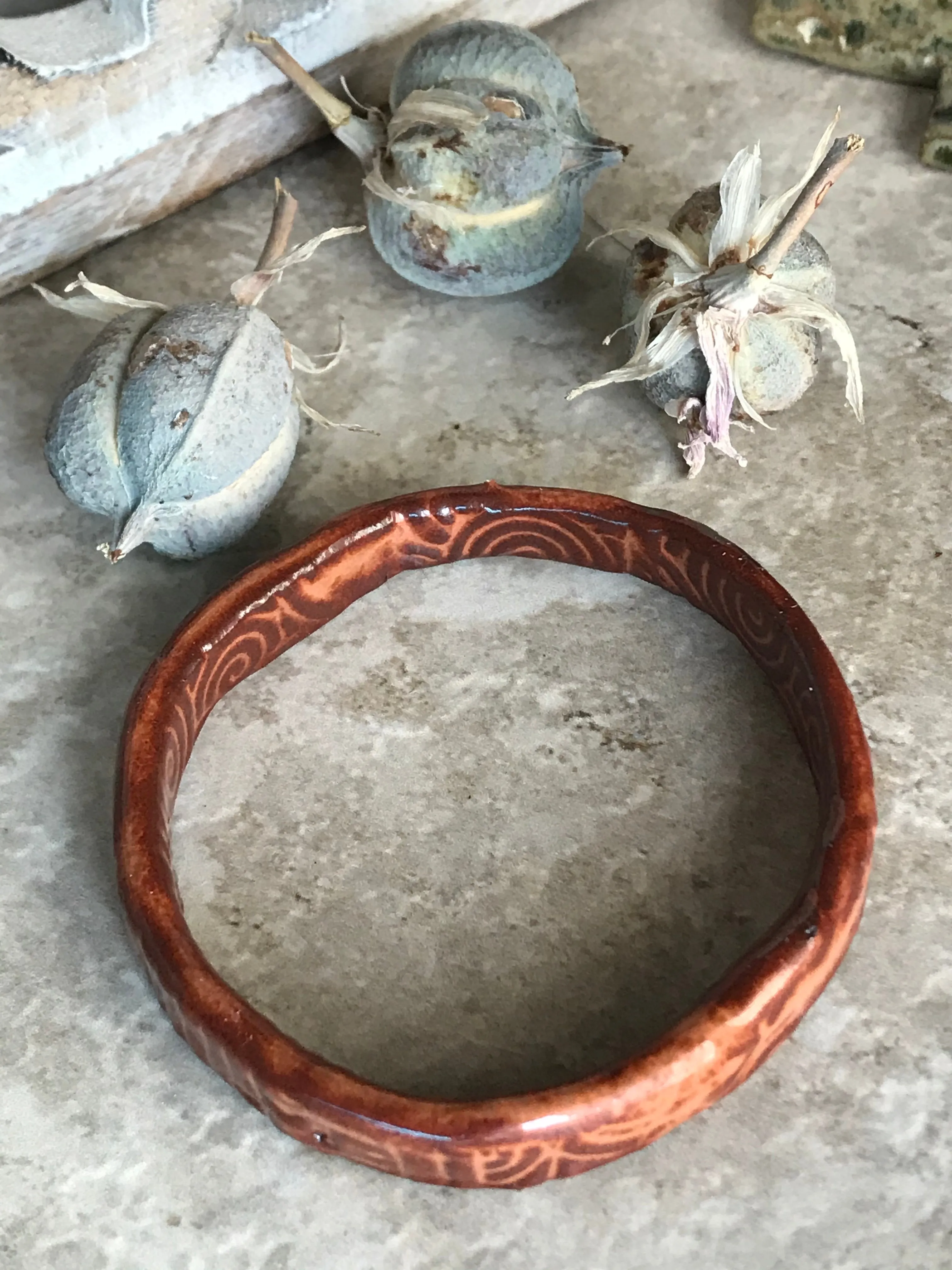 Sunset Ceramic Bangle Bracelet