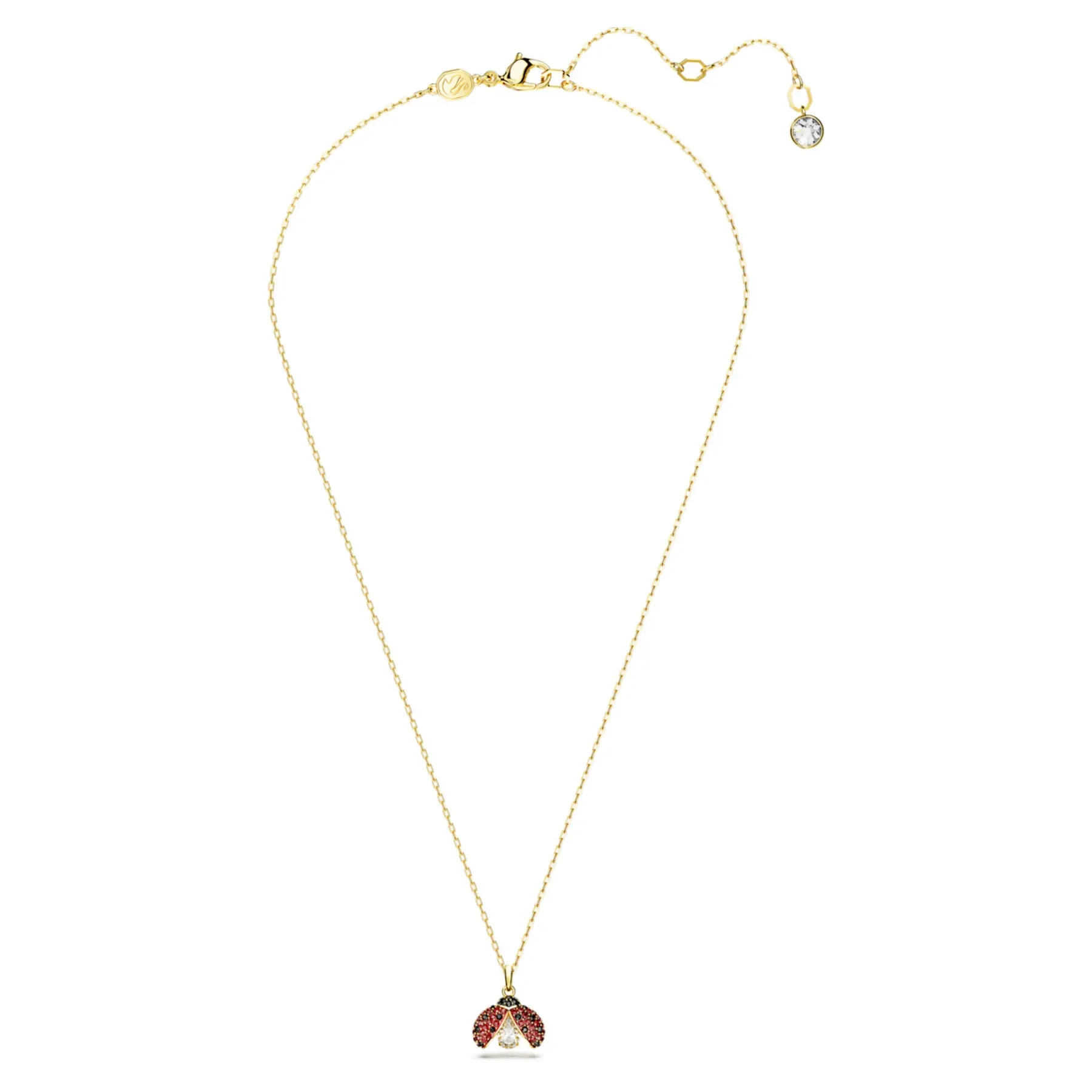 Swarovski Idyllia pendant Ladybug, Red, Gold-tone plated -5666225