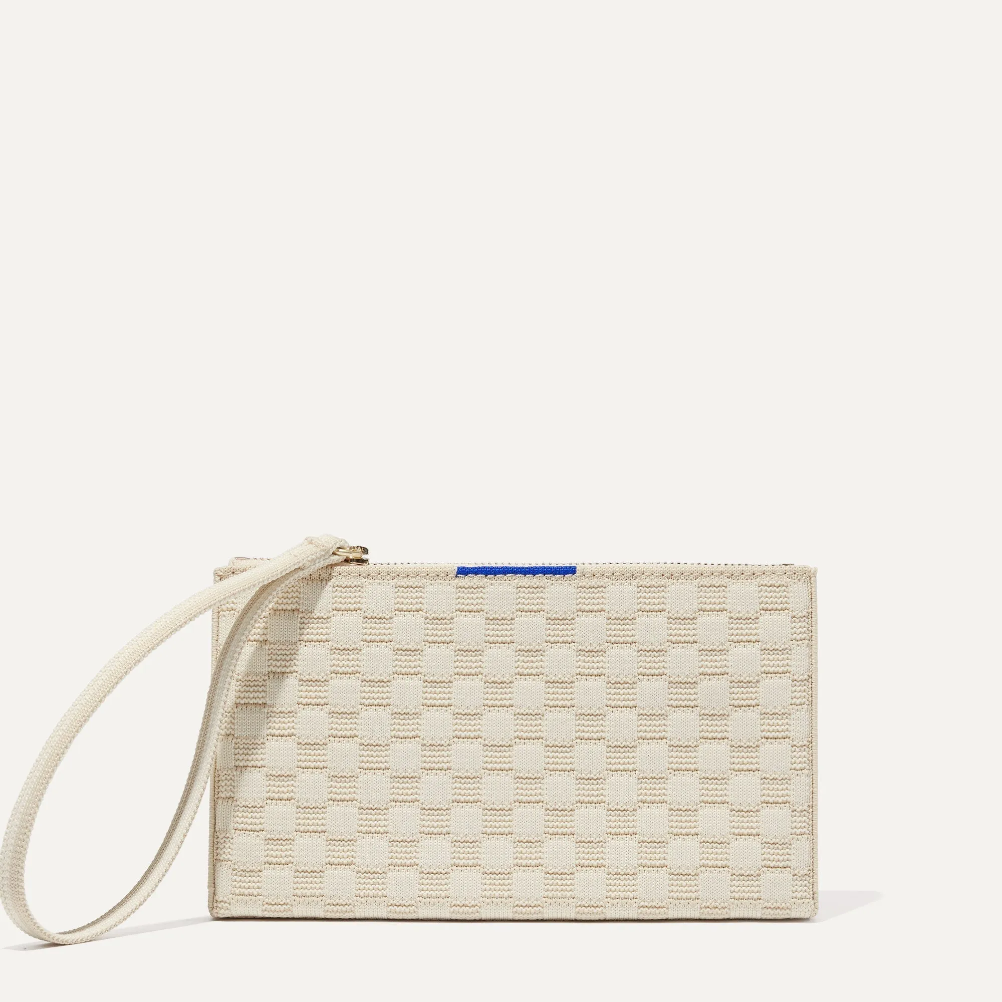 The Wallet Wristlet in Vanilla Basketweave