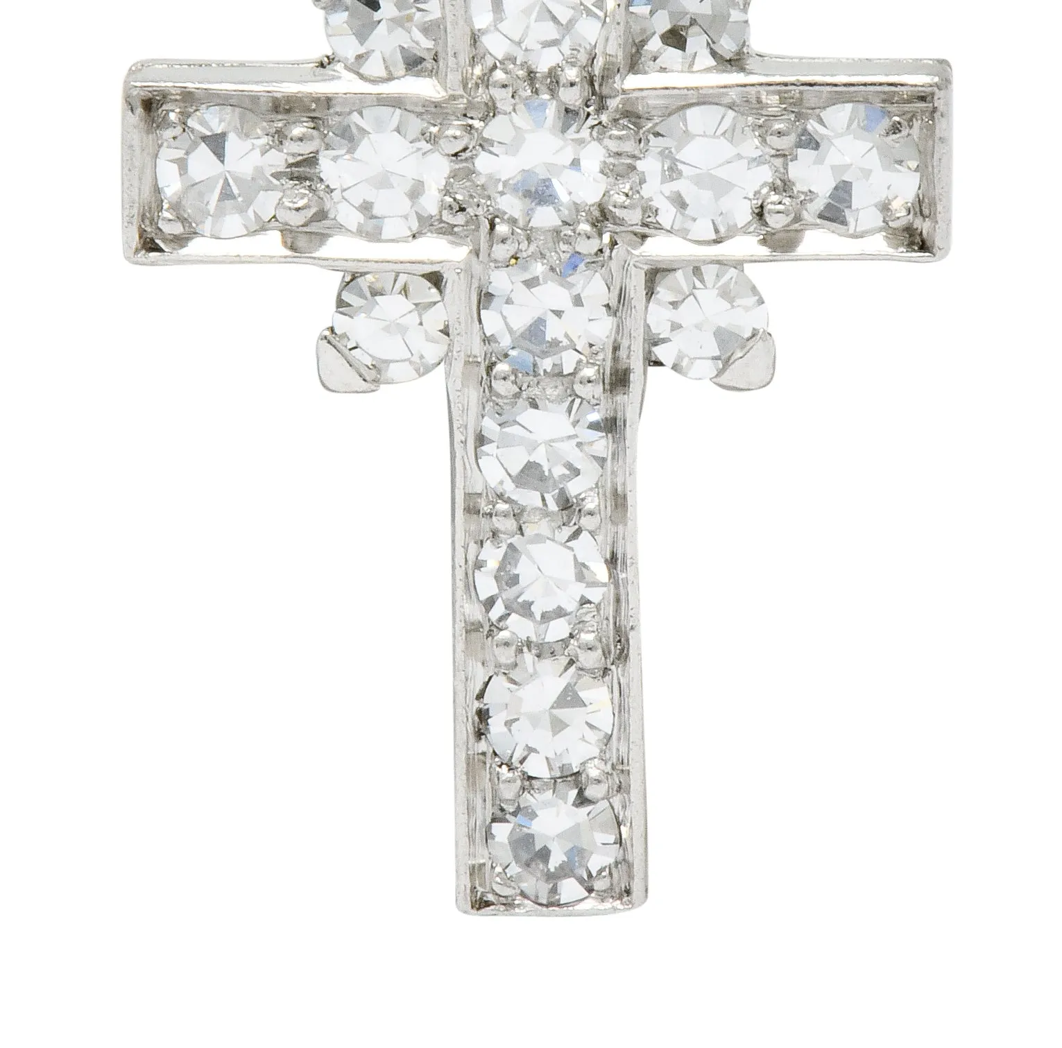 Tiffany & Co. Diamond Platinum Cross Charm Circa 1950