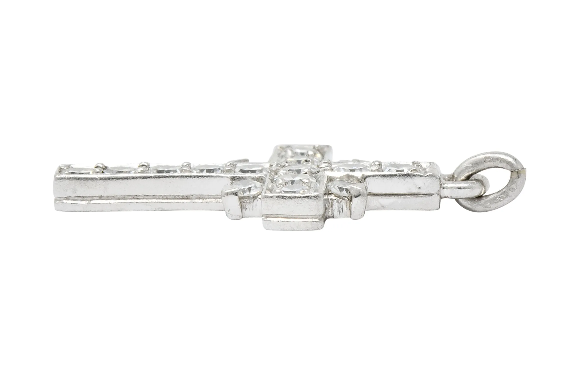 Tiffany & Co. Diamond Platinum Cross Charm Circa 1950