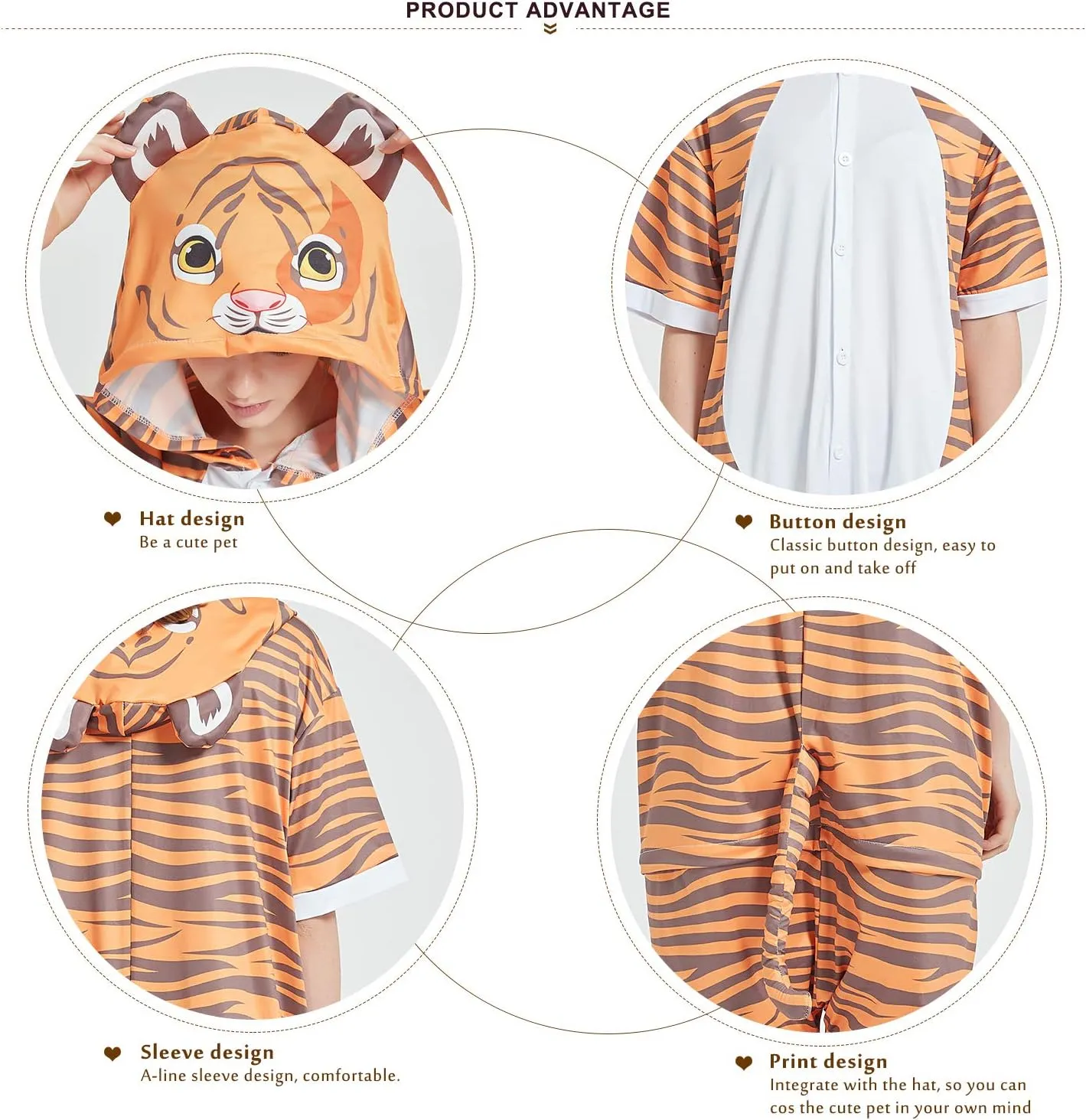 Tiger Kids Summer Onesie