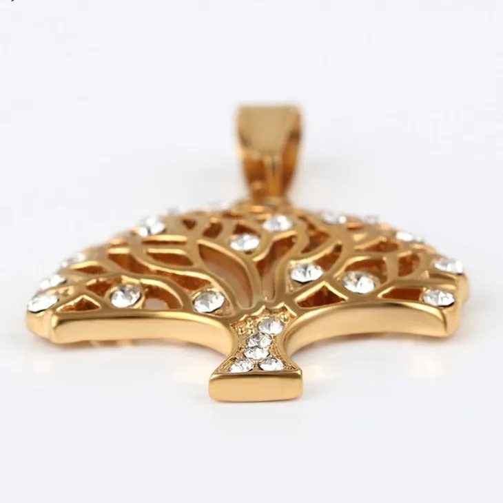 Tree of Life Pendant Necklace 24K Gold plated