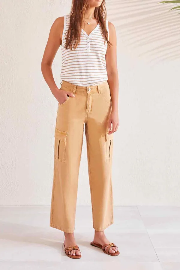 Tribal Brooke Wide Leg Cargo Pant