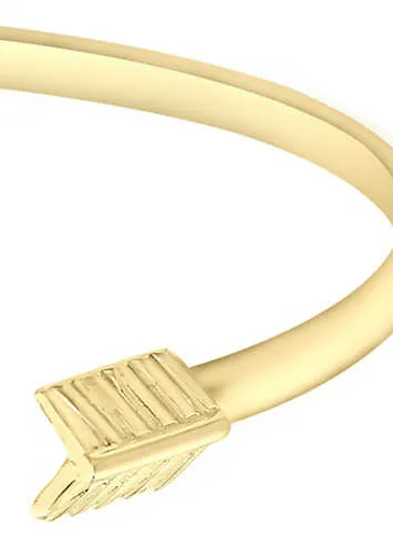 Tuscany Gold 9ct Yellow Gold Arrow Cuff Bangle | Grattan