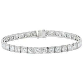 Waslikoff 7.20 Carat Diamond & Platinum Line Tennis Bracelet