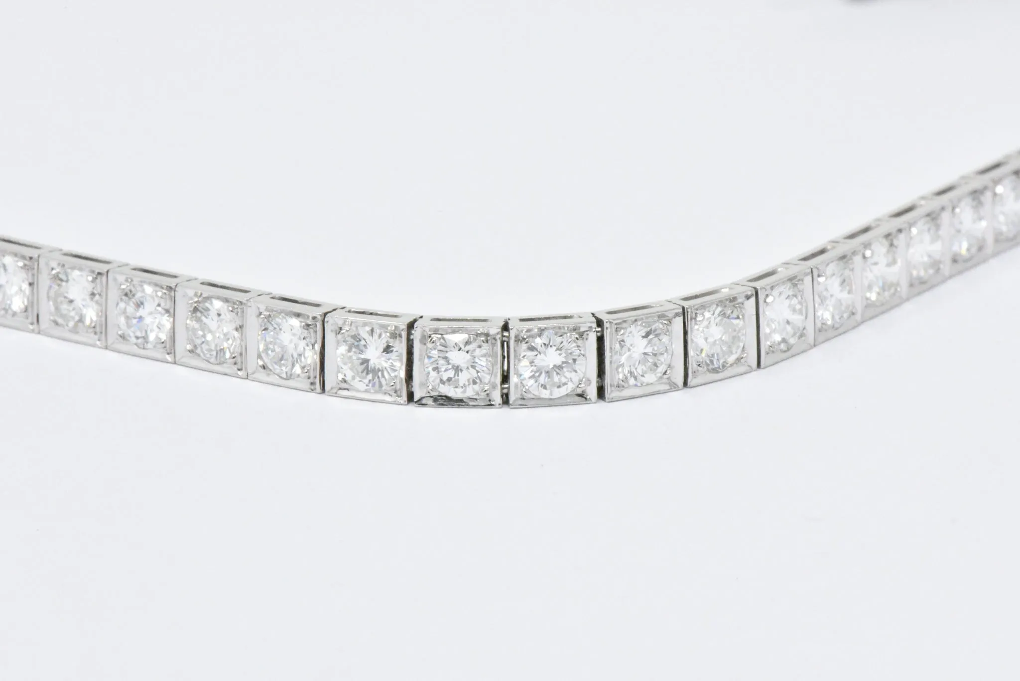 Waslikoff 7.20 Carat Diamond & Platinum Line Tennis Bracelet