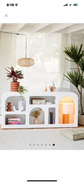 White Wood Console Table