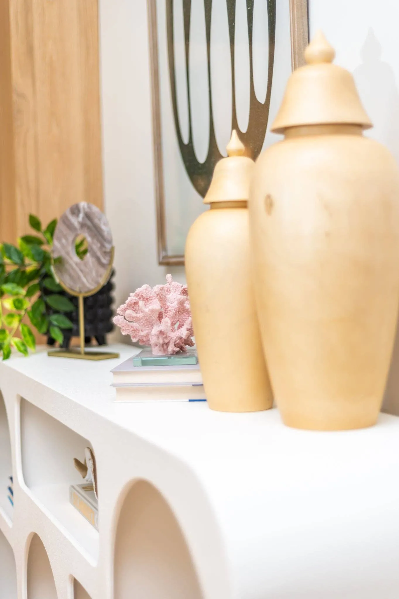 White Wood Console Table