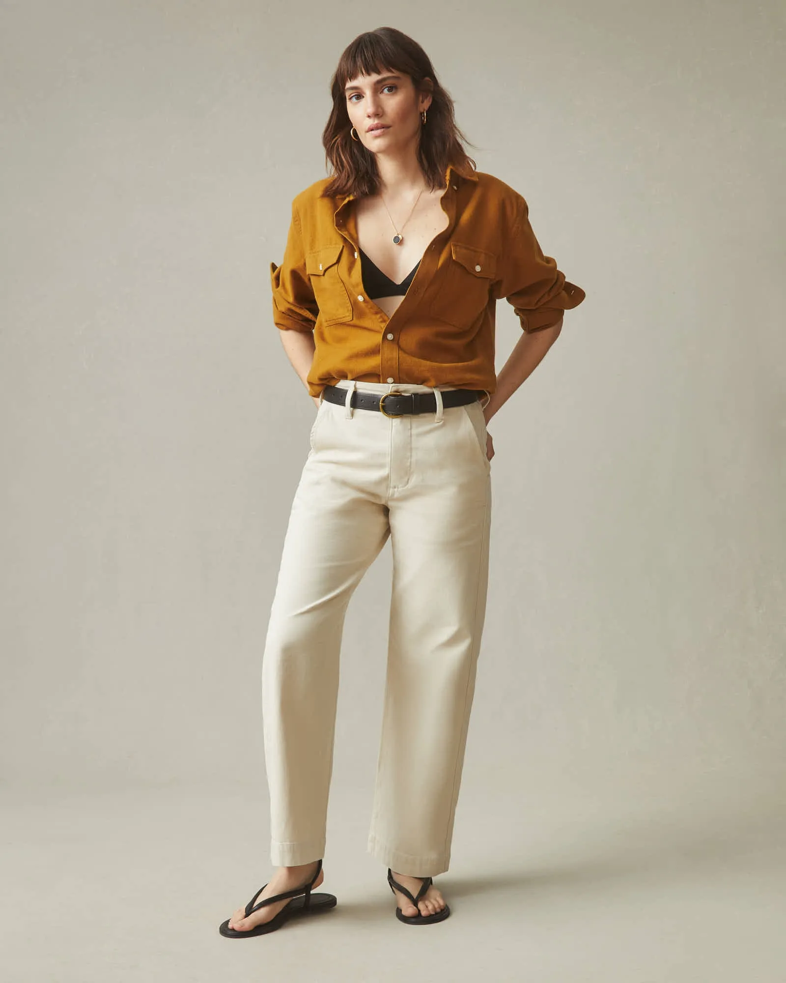 Wide Leg Pant - Cotton