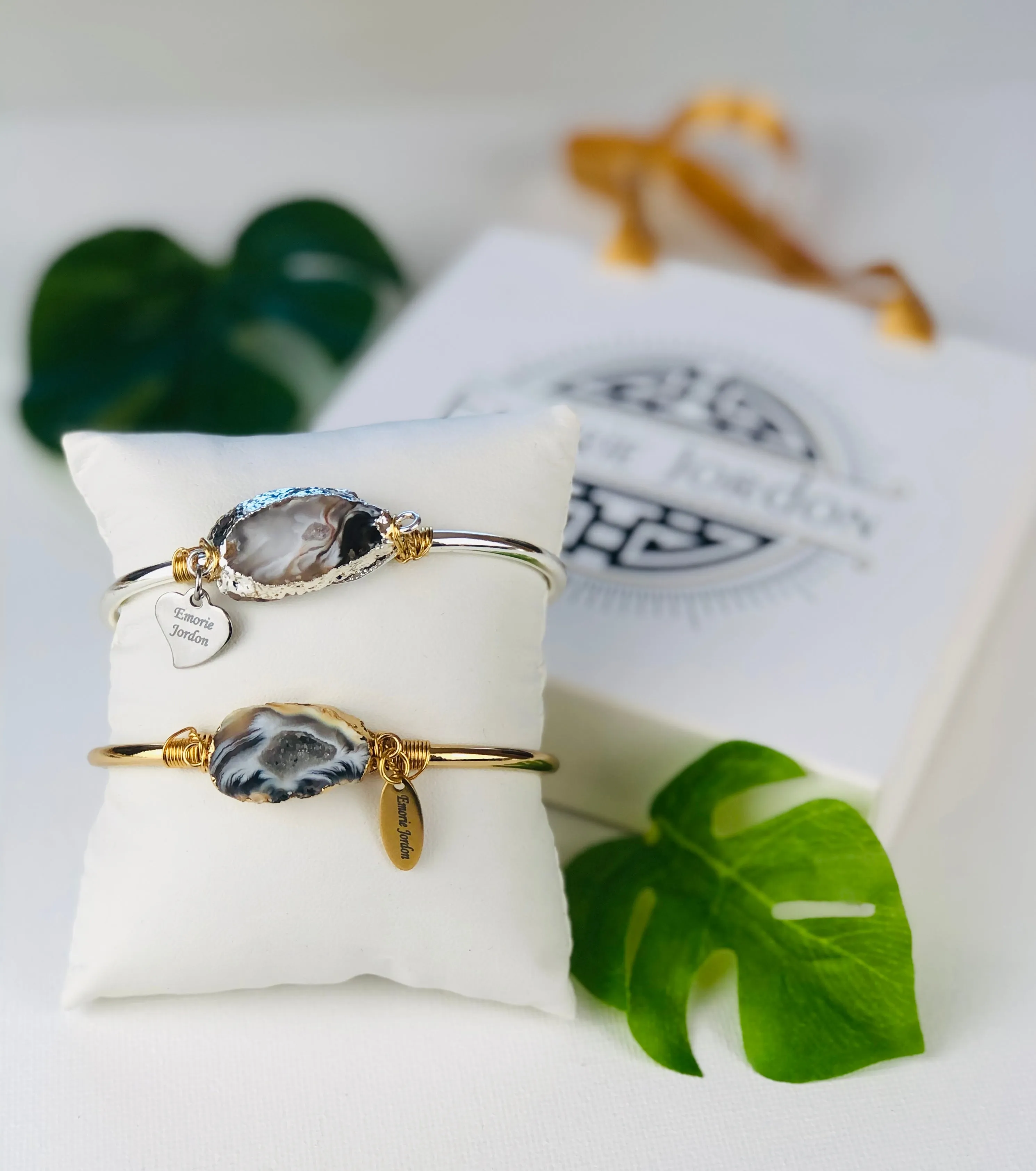 Wire Wrapped Druzy Bangle