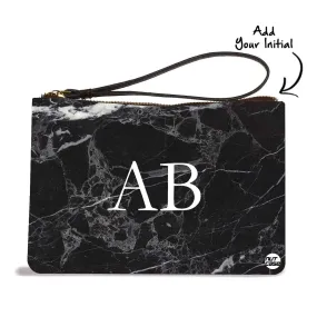 Women'S Wristlet Pouch - Black Marble