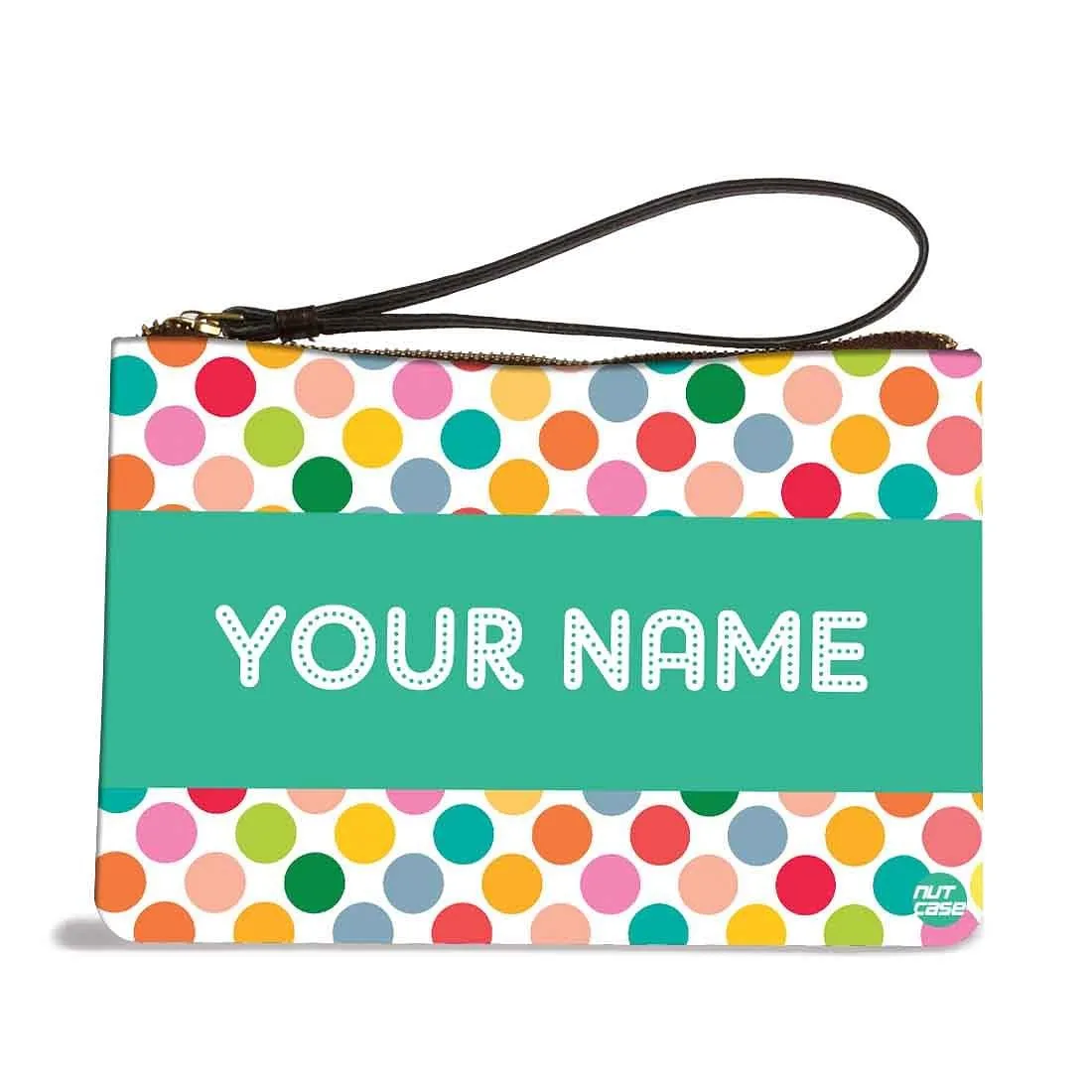 Wristlet Pouch - Multicolor Dots