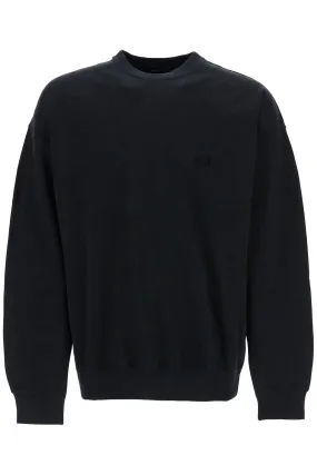 Y 3 Black Cotton Crewneck Sweatshirt With Tone On Tone Logo